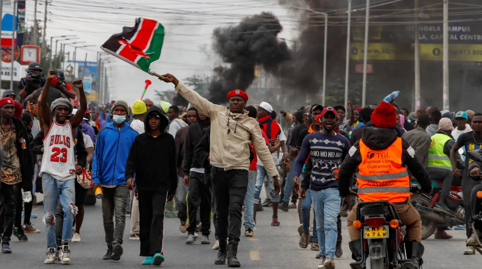 People demonstrating in nairobi